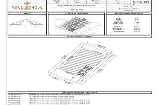 Valenia 64 – Lot 351 m2